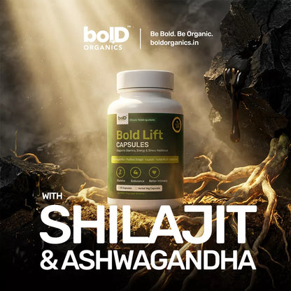 Bold™ Lift Capsules - Men’s Daily Vitality, Power & Stamina | Ashwagandha & Shilajit